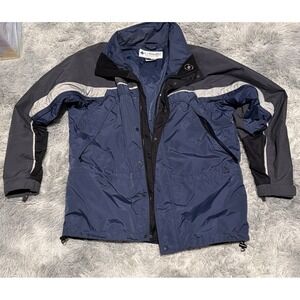 Vtg Y2K Columbia Core Interchange Jacket Mens Size L Gray/Black. No‎ Hood/liner.